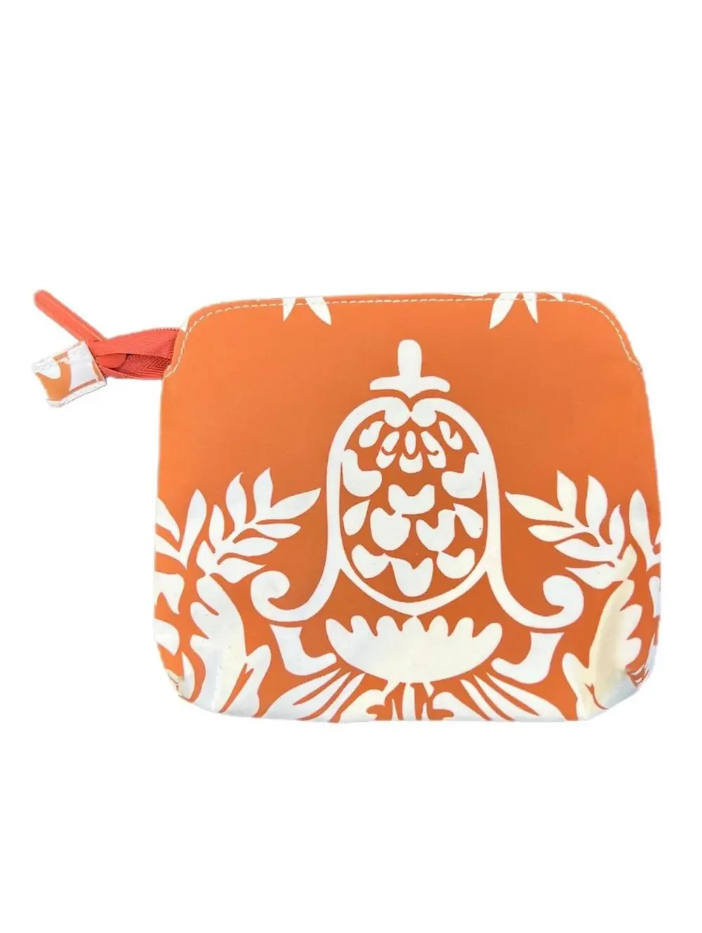 NWOT Bare Escentuals‎ makeup bag in rust and white